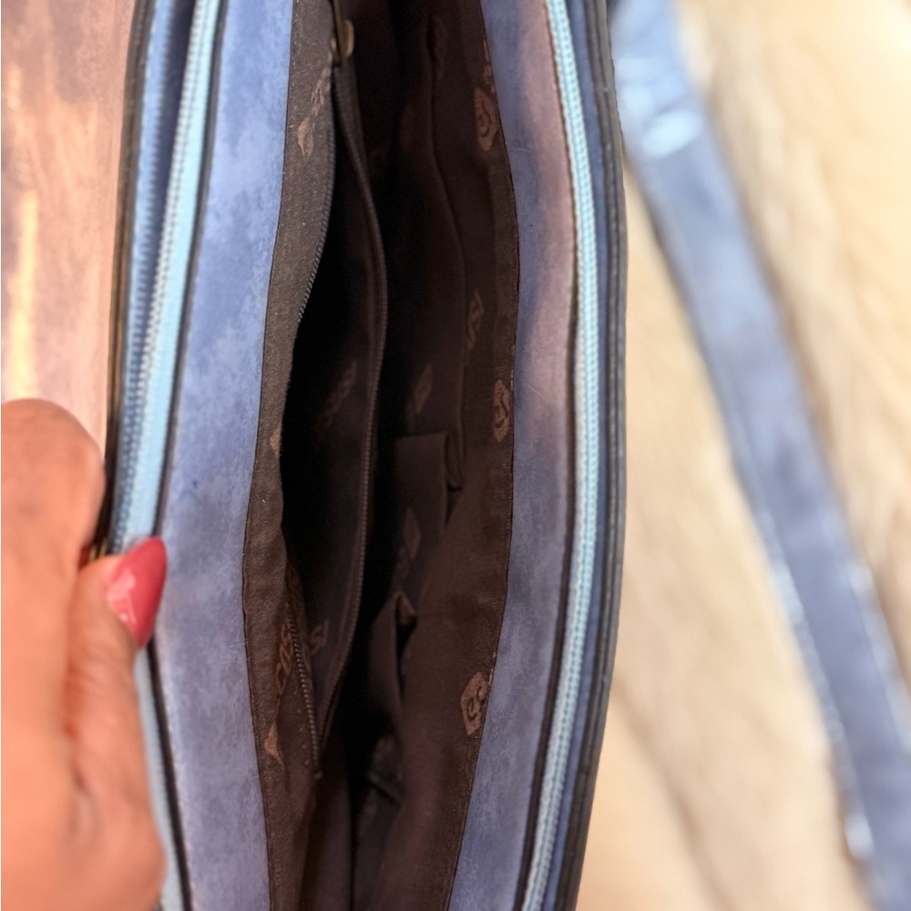 Blue and Brown Satchel Bag - Picture 4 of 4